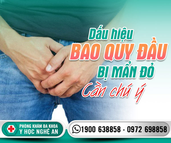 Dấu hiệu bao quy đầu bị mẩn đỏ